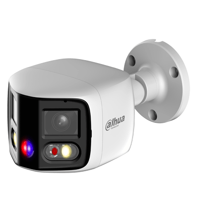 DAHUA IPC-PFW3849S-A180-AS-PV Cámara IP Bullet WizSense 2x4MP con visión de 180°, MultiVision, LED IR 25m y luz cálida 20m. Disuasión activa con micrófono dual y altavoz integrado, EPTZ, SMD 4.0, PoE, IP67, y ranura MicroSD. Ideal para seguridad avanzada. DAHUA IPC-PFW3849S-A180-AS-PV Cámara IP Bullet WizSense 2x4MP con visión de 180°, MultiVision, LED IR 25m y luz cálida 20m. Disuasión activa con micrófono dual y altavoz integrado, EPTZ, SMD 4.0, PoE, IP67, y ranura MicroSD. Ideal para seguridad avanzada.